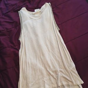 Off White Long Tank Top - Medium